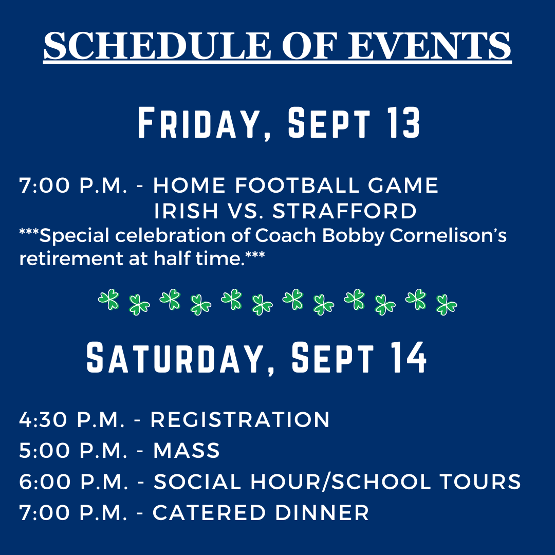 Alumni Reunion Schedule of Events 2